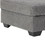 Benjara BM213384 Square Textured Fabric Upholstered Oversized Accent Ottoman in Gray