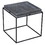 Benjara BM214016 Tray Top Wooden Side Table with Tubular Legs, Gray and Black
