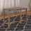 Benjara BM214020 Rectangular Wooden Frame Pub Table with Trestle Base, Oak Brown