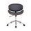 Benjara BM214502 Wooden and Metal Office Chair with Curved Leatherette Seat, Black and Silver