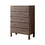 Benjara BM214678 Grained Wooden Frame Chest with 5 Drawers and Straight Legs, Hazelnut Brown