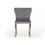Benjara BM214804 High Wing Back Metal Armless Dining Chair with Sled Base, Gray and Rosegold