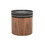 Benjara BM214822 Cylindrical Wooden End Table with Swivel Tray Top, Brown and Black