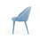 Benjara BM214823 Fabric Upholstered Wooden Dining Chair with Curved Back, Blue