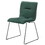 Benjara BM214833 Fabric Tufted Metal Dining Chair with Sled Legs Support, Set of 2, Green