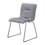 Benjara BM214835 Fabric Tufted Metal Dining Chair with Sled Legs Support, Set of 2, Gray