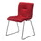 Benjara BM214836 Fabric Tufted Metal Dining Chair with Sled Legs Support, Set of 2, Red