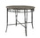 Benjara BM214969 Counter Height Dining Table with Round Top and Geometric Metal Accents, Gray