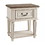 Benjara BM215071 1 Drawer Wooden Frame Nightstand with Tapered Legs, Brown and Antique White