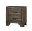 Benjara BM215413 2 Drawer Wooden Nightstand with Metal Handles and Bracket Legs, Brown
