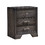 Benjara BM215428 2 Drawer Wooden Nightstand with Metal Bar and Knob Pulls, Dark Brown