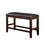 Benjara BM215452 Wooden Counter Height Bench with Leatherette Seat, Brown and Black