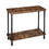 Benjara BM215748 Wood and Metal Frame Console Table with Open Bottom Shelf, Rustic Brown
