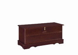Benjara BM215984 Traditional Style Lift Top Wooden Chest with Locking Lid, Dark Brown