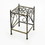 Benjara BM216728 Lattice Cut Out Square Top Plant Stand with Tubular Legs, Small, Black