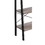 Benjara BM217090 4 Tier Ladder Style Wood and Metal Frame Bookcase, Taupe Gray and Black