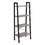 Benjara BM217090 4 Tier Ladder Style Wood and Metal Frame Bookcase, Taupe Gray and Black