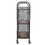 Benjara BM217103 26" 3-Tier Kitchen Cart with Mesh Panels, Brown and Black