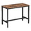 Benjara BM217109 Rectangular Wooden Top Dining Table with Metal Frame, Rustic Brown and Black
