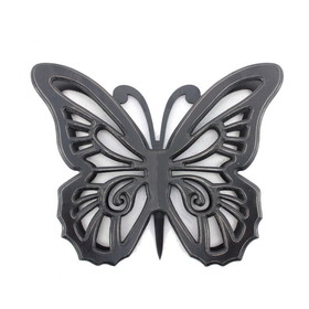 Benjara BM217269 Wooden Butterfly Wall Plaque with Cutout Detail, Black