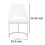 Benjara BM217381 Curved Dining Chair with Steel Cantilever Base, Set of 2, White and Gold