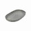 Benjara BM217837 7 Inch Metal Frame Oval Tray with Crimped Edges, Small, Gray