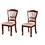 Benjara BM218039 Slatted Back Wooden Dining Chair with Nailhead Trim, Set of 2, Brown