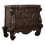 Benjara BM218447 Traditional Wooden Nightstand with Antique Handles and Scrolled Legs, Brown