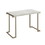 Benjara BM218510 Contemporary Metal Frame Sofa Table with Faux Marble Top, White and Gold