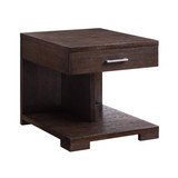 Benjara BM218616 Wooden End Table with 1 Drawer, Brown