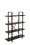 Benjara BM218710 4 Tier Wood and Metal Frame Bookcase with X Shape Design, Brown and Black By Benjara