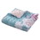 Benjara BM218731 50 x 60 Inch Microfiber Throw Blanket, Floral Print, Blue, Pink, White