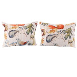 Benjara BM218820 26 x 20 Inches Standard Pillow Sham with Fox and Owl Print, Multicolor