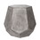 Benjara BM219232 Modern Geometrically Design Faceted Concrete Stool with Flat Base, Gray