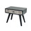 Benjara BM219287 1 Drawer Wooden Nightstand with Angled Legs and Rough Sawn Texture, Gray - BM219287
