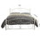 Benjara BM219738 Metal Full Size Platform Bed with Scrollwork Details, White