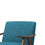 Benjara BM219773 Fabric Upholstered Accent Chair with Curved Armrests, Blue
