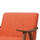 Benjara BM219776 Fabric Upholstered Accent Chair with Curved Armrests, Orange