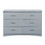 Benjara BM219868 Transitional Wooden Dresser with 6 Drawers and Recessed Handles, Gray