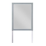 Benjara BM219875 Transitional Style Wooden Frame Dresser Mirror with Mounting Bracket, Gray