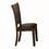 Benjara BM219958 Fabric Side Chair with Flared Backrest and Padded Seat, Set of 2, Brown