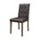Benjara BM220146 Leatherette Side Chair with Tufted Backrest, Set of 2, Espresso Brown