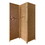Benjara BM220191 3 Panel Bamboo Shade Roll Room Divider, Natural Brown