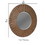 Benjara BM220483 Transitional Sunburst Round Mirror with Wooden Frame, Brown