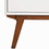 Benjara BM220496 2 Drawer Wooden Nightstand with Angled Legs, White and Brown