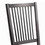 Benjara BM220514 Wood Side Chair with Slatted Backrest and Padded Seat, Set of 2, Dark Brown