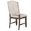 Benjara BM220557 Arched Open Back Side Chair with Nailhead Accents, Set of 2, Beige and Brown