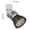 Benjara BM220589 10W Integrated LED Metal Track Fixture with Mesh Head, Silver and Bronze