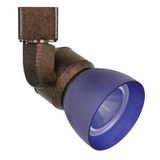 Benjara BM220612 10W Integrated Metal and Polycarbonate LED Track Fixture, Bronze and Blue