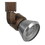 Benjara BM220614 10W Integrated LED Metal Track Fixture with Cone Head, Bronze and Silver